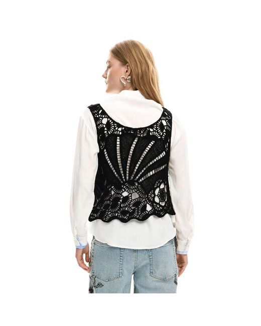 Desigual Black Cotton Blouse