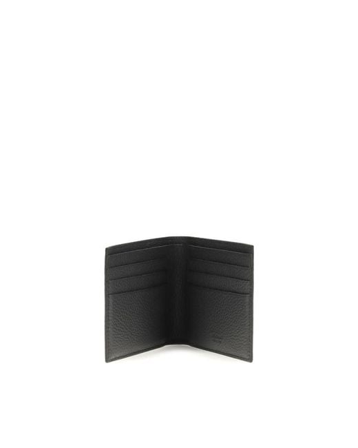 Ferragamo Gray Calf Leather Bos Taurus Wallet for men