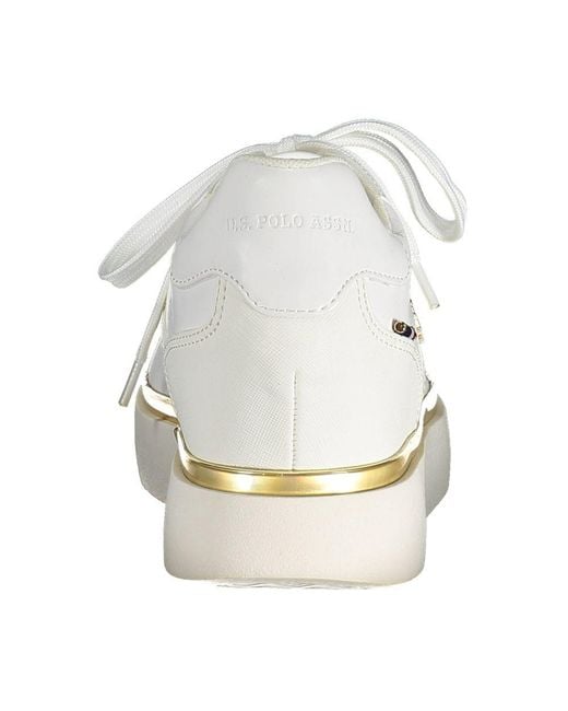 U.S. POLO ASSN. White Polyester Sneaker