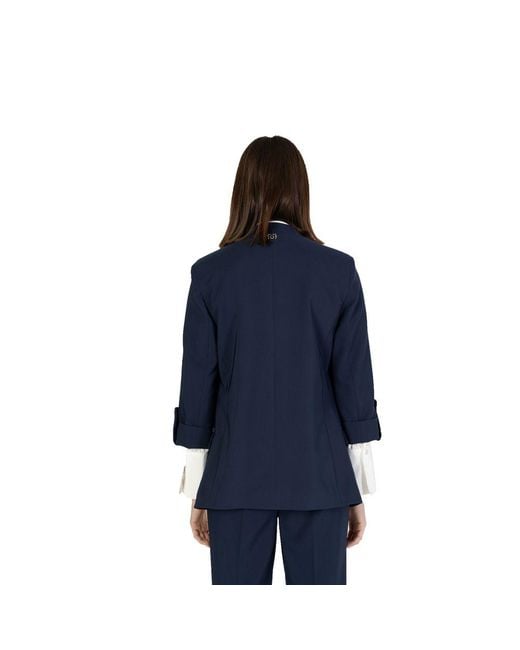 Rinascimento Blue Polyester Blazer
