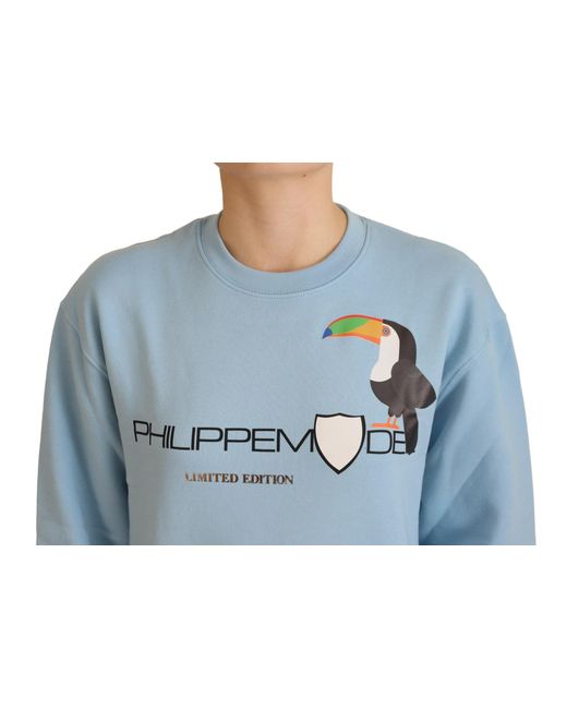 Philippe Model Blue Logo Printed Long Sleeves Sweater