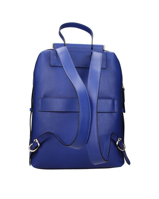 Piquadro Blue Leather Backpacks