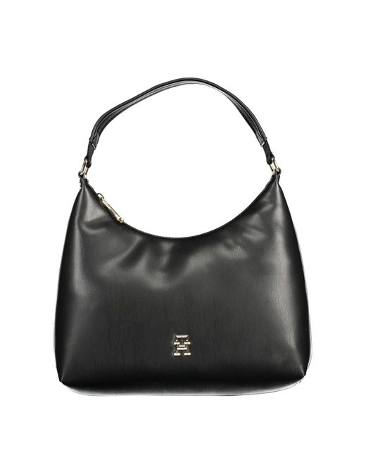 Tommy Hilfiger Black Elegant One-Handle Shoulder Bag