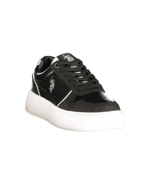 U.S. POLO ASSN. Black Polyurethane 's Sneaker