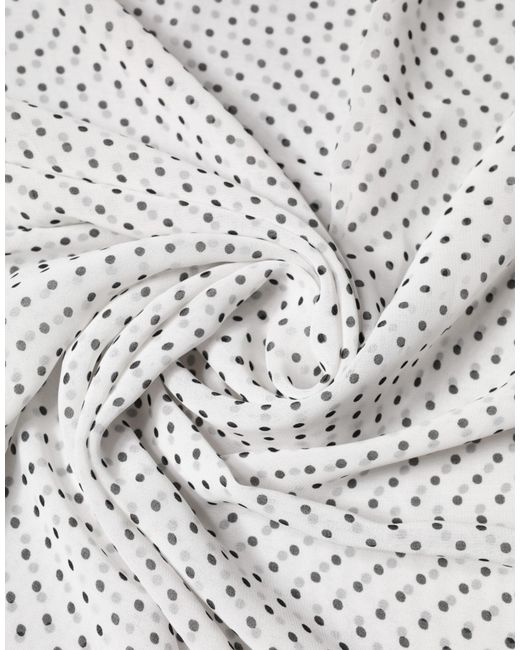 Dolce & Gabbana Metallic Polka Dot Polyester Shawl Scarf