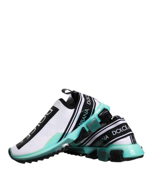 Dolce & Gabbana Green Sorrento Slip On Sneakers Shoes for men