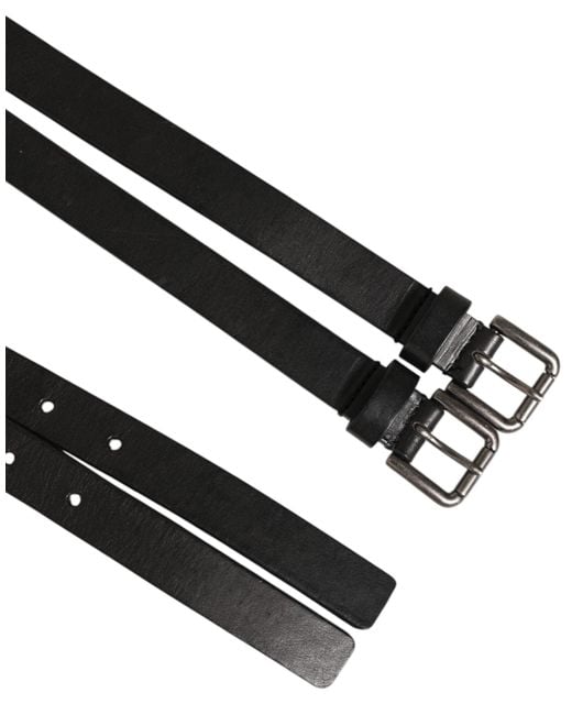 Dolce & Gabbana Black Belt With Metal Buckle for men