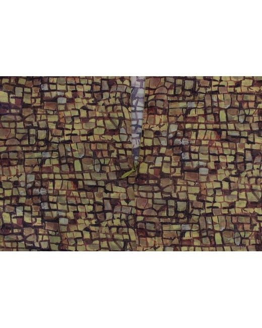 Dolce & Gabbana Brown Sicilian Mosaic Print Silk Blouse