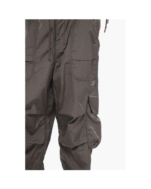 Entire studios Gray Nylon Freight Cargo Pants With Drawstring Waist