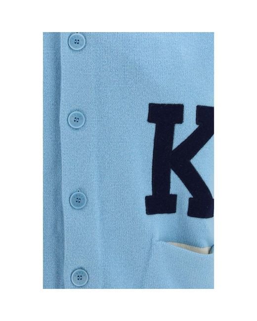 KENZO Blue Wool Oves Aries Bomber for men