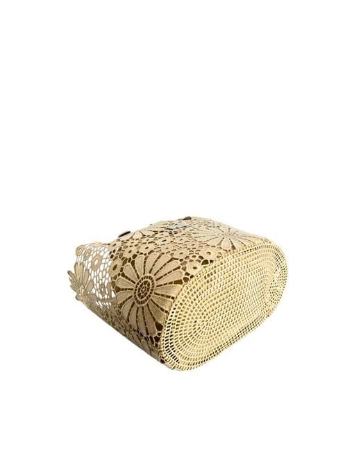Baldinini Metallic Beige Pu Handbag