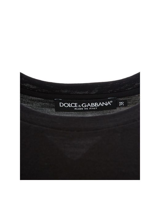 Dolce & Gabbana Black Cotton Tops & T-Shirt