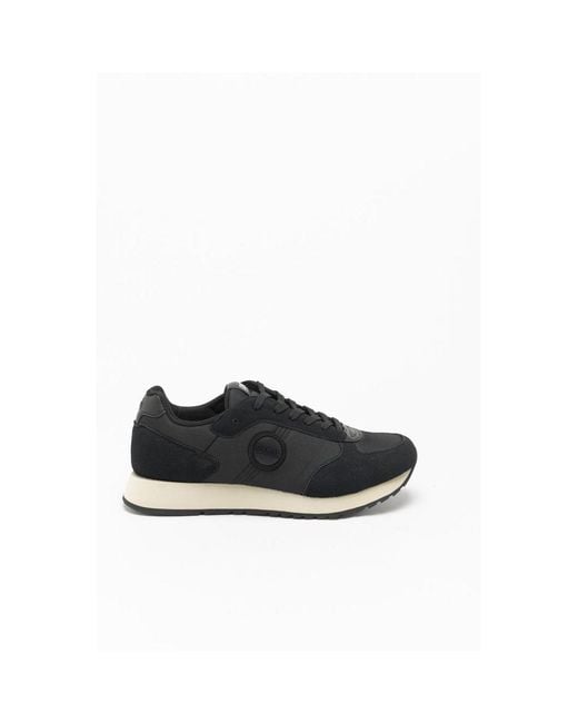 Colmar Black Nylon Low Top Sneakers