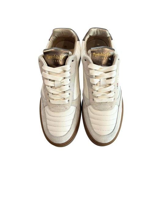 Pantofola D Oro Natural Beige Suede Mens Sneaker for men