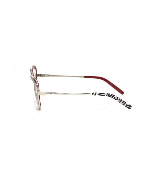 Frankie Morello Multicolor Chic Zebra Pattern Square Eyeglasses
