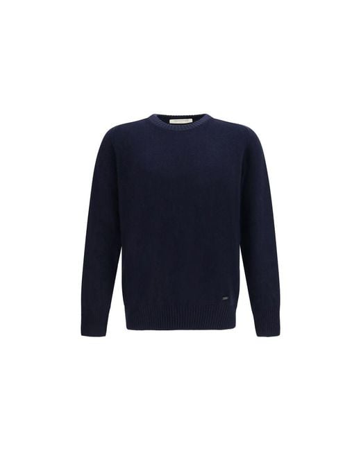 Brooksfield Blue Wool Oves Aries Sweatshirt for men