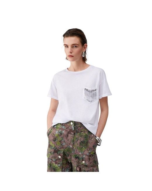 Liu Jo White Cotton T-Shirt