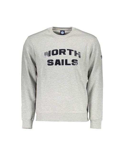 North Sails Gray Cotton Sweater for men
