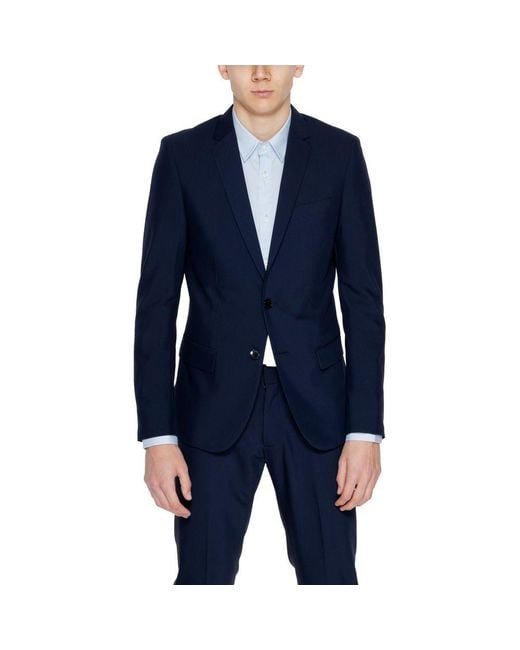 Antony Morato Blue Polyester Blazer for men