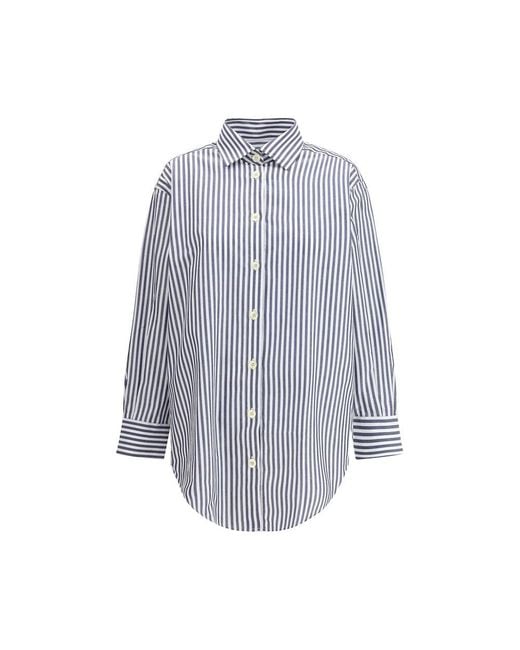 Deperlu Blue Cotton Shirt