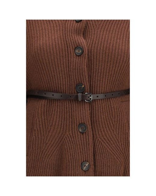 Brunello Cucinelli Brown Wool Oves Aries Cardigan