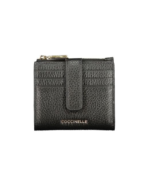 Coccinelle Gray Nero Leather Wallet
