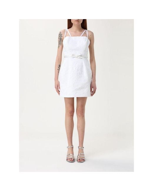 Elisabetta Franchi White Polyester Casual Dress
