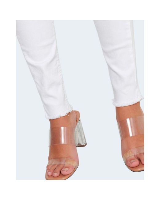ONLY White Cotton Jeans & Pant