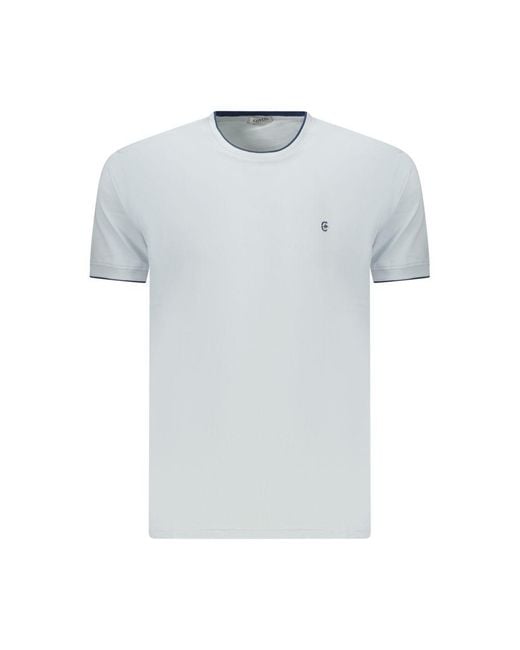 COVERI MOVING Blue Azzurro Cotton Mens Tshirt for men