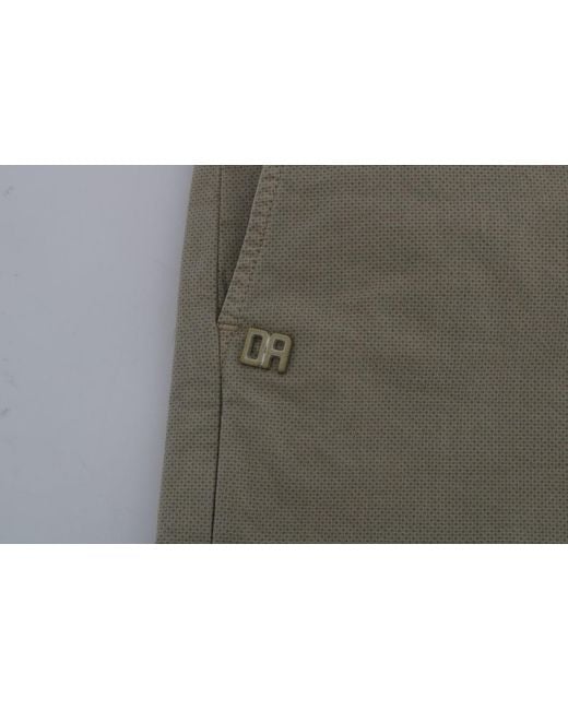 Daniele Alessandrini Natural Cotton Stretch Slim Fit Trouser Beige Tsh1382 for men
