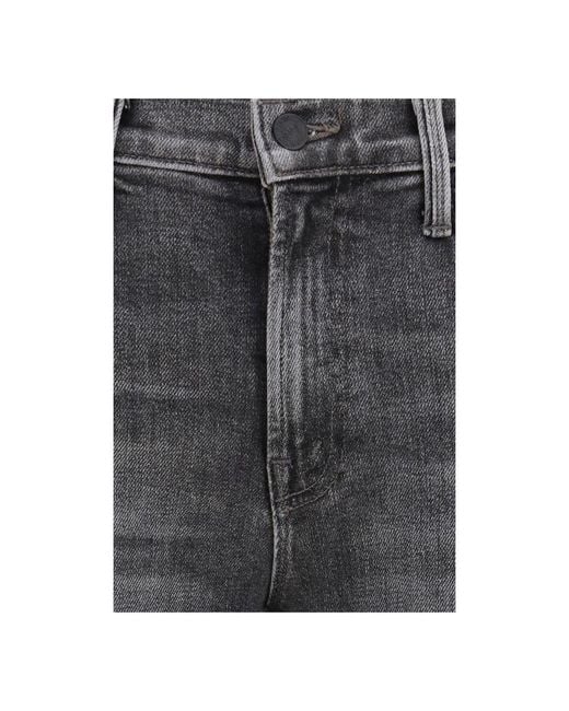 Mother Gray Cotton Bootcut Jeans