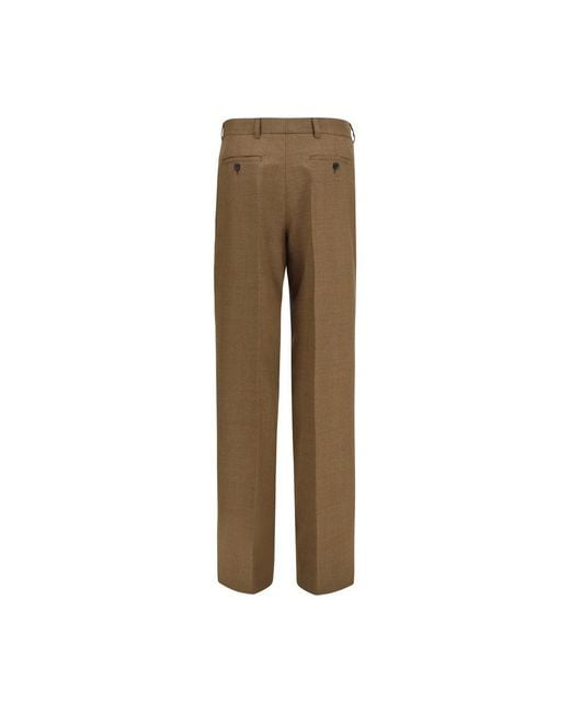 Prada Natural Brown Wool Oves Aries Dress Pants