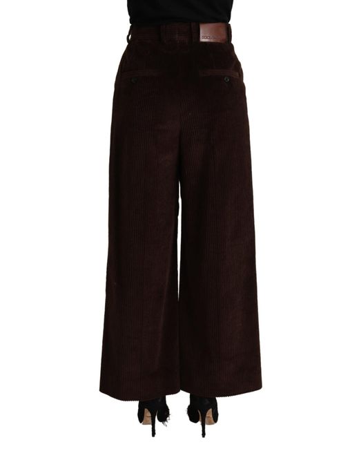 Dolce & Gabbana Black Elegant High-Waisted Wide Leg Pant