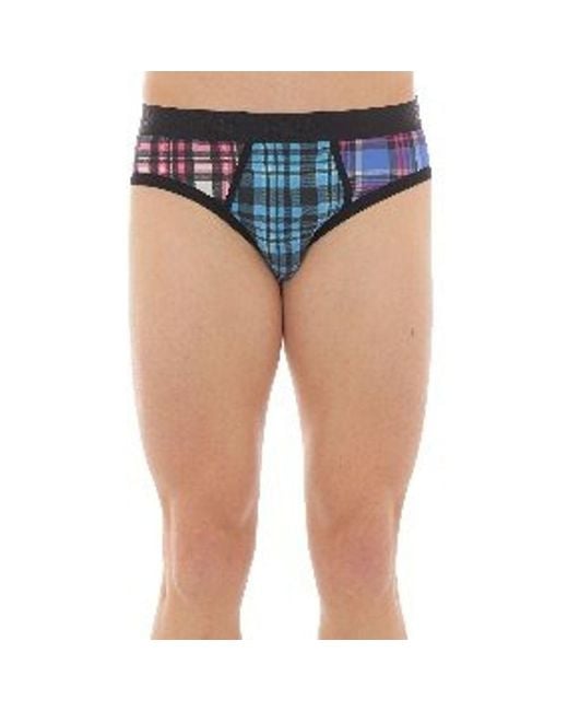 Moschino Blue Multicolor Cotton Briefs for men