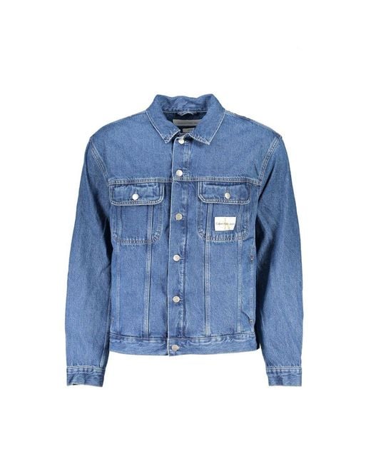 Calvin Klein Blue Cotton Jacket for men