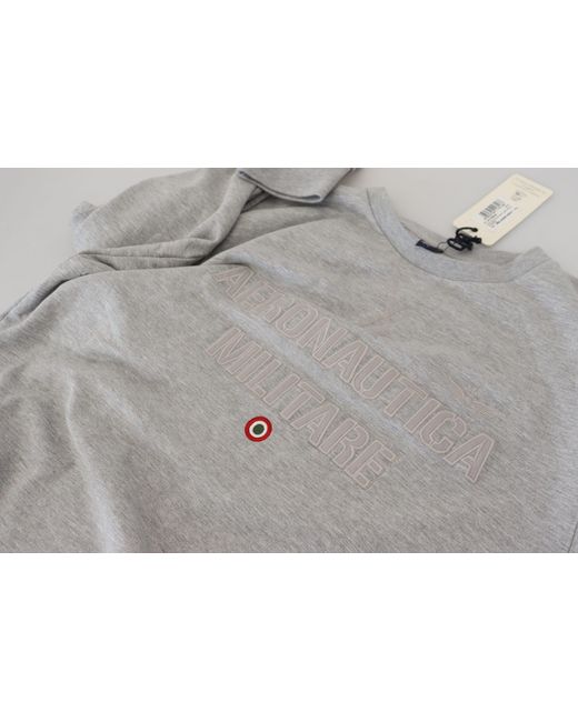 Aeronautica Militare Gray Gorgeous Authentic Pullover Sweater for men