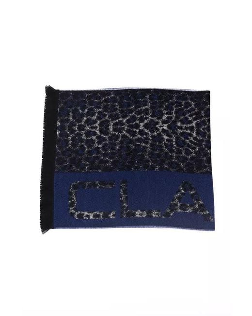 Roberto Cavalli Blue Elegant Animalier Scarf for men