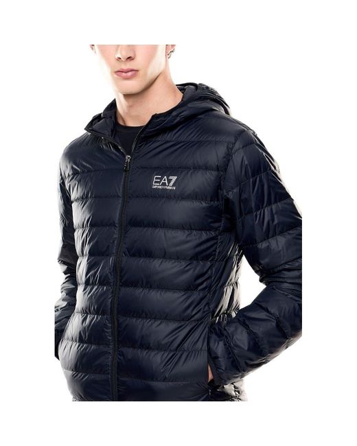 EA7 Blue Polyamide Shell Jacket for men