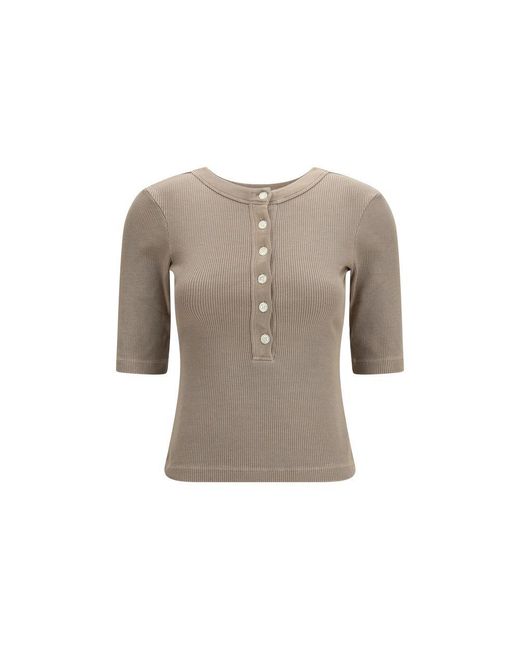 Citizens of Humanity Women's Gray Beige Cotton T