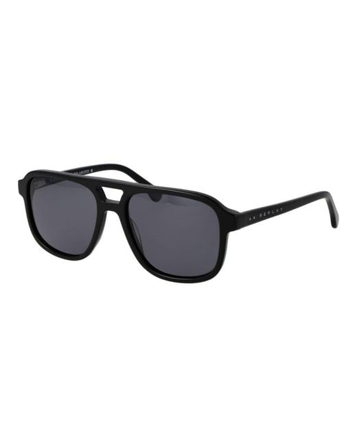 Replay Black Acetate Sunglasses for men