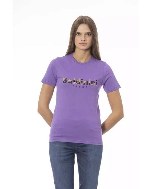 Baldinini Purple Cotton T