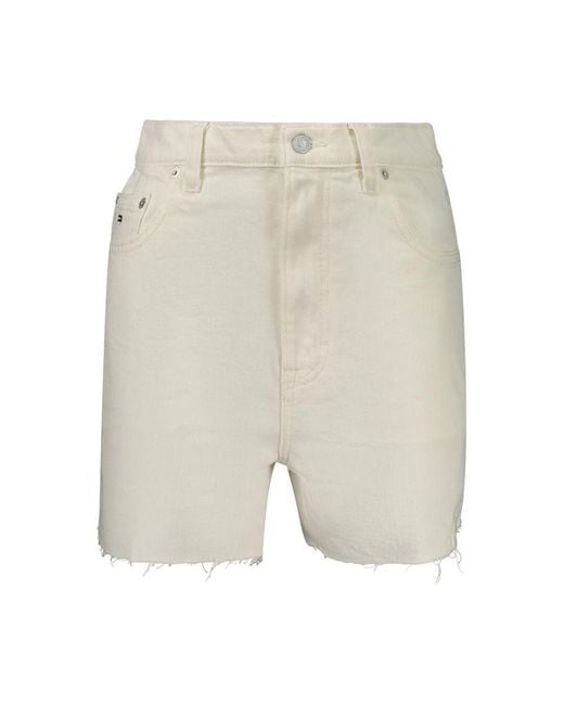 Tommy Hilfiger Natural White Cotton Shorts