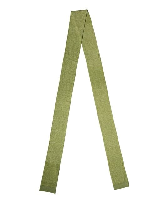 Dolce & Gabbana Green Cashmere Knitted Neck Foulard 280Cm X11Cm Scarf for men