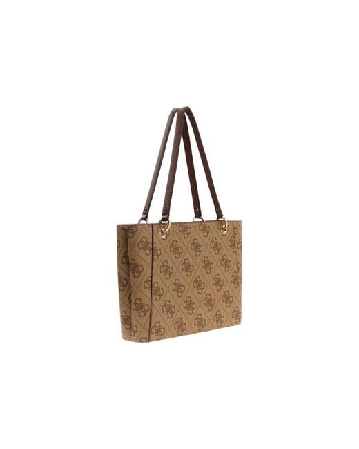 Guess Brown Bicolor Polyethylene Handbag