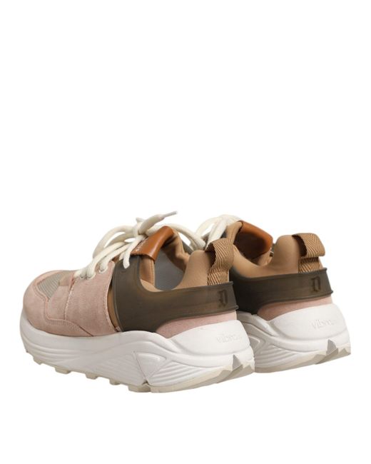 Dondup Brown Multicolor Suede Low Top Sneakers Shoes