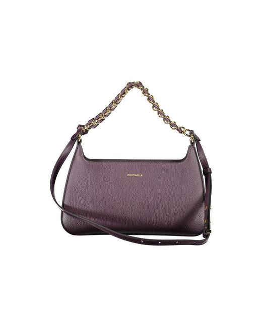 Coccinelle Purple Leather Handbag