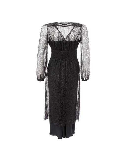 Lardini Black Elegant Nylon Dres