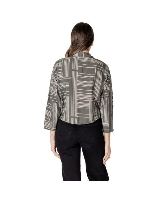 Jacqueline De Yong Gray Viscose Sweater