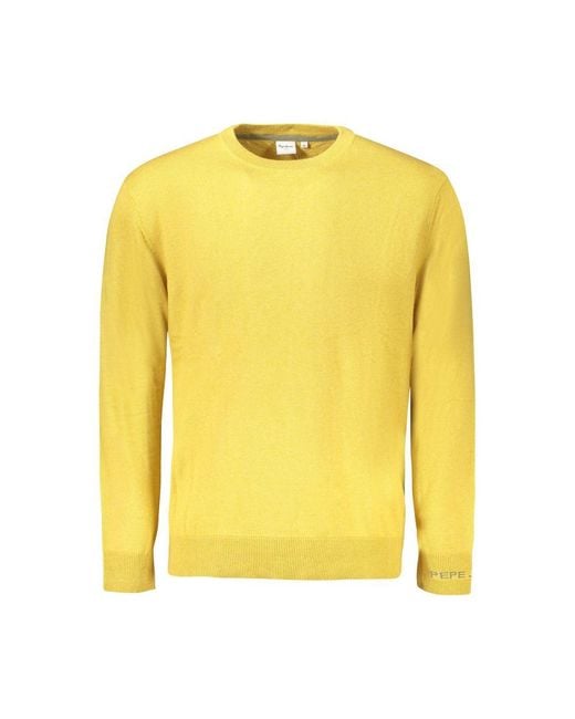 Pepe Jeans Yellow Cotton Men Sweater for men