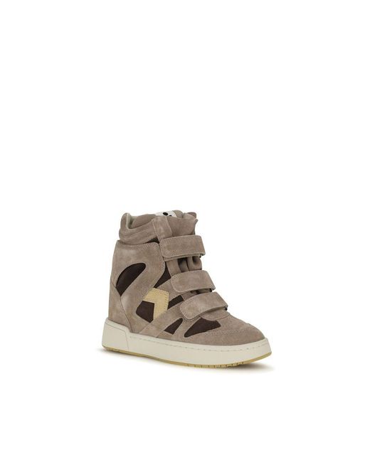 Isabel Marant Natural Beige Calf Leather Bos Taurus High Top Sneakers